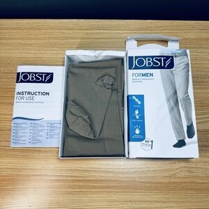 NEW Jobst For Men‎ Size Medium Compression Thigh Socks 15-20 mmhg Khaki 115513